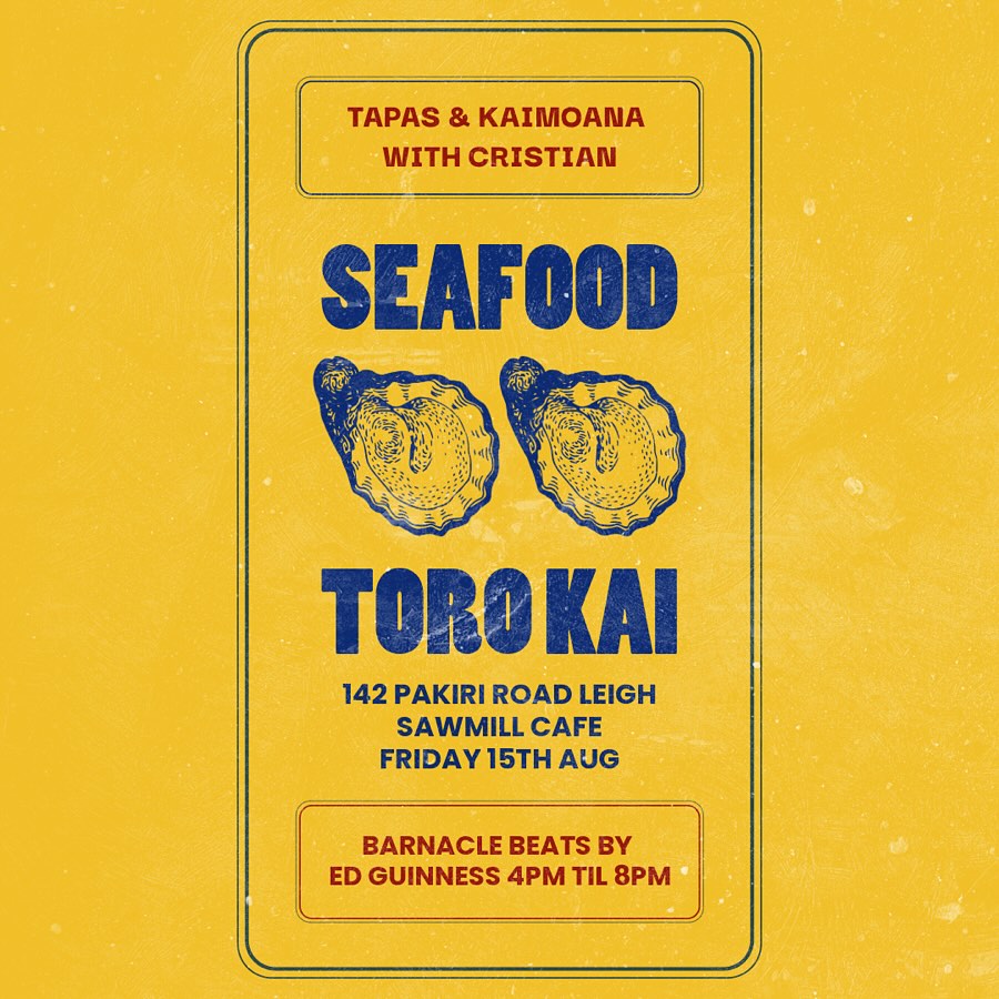 Tapas & Kaimoana with Cristian @ The Leigh Sawmill