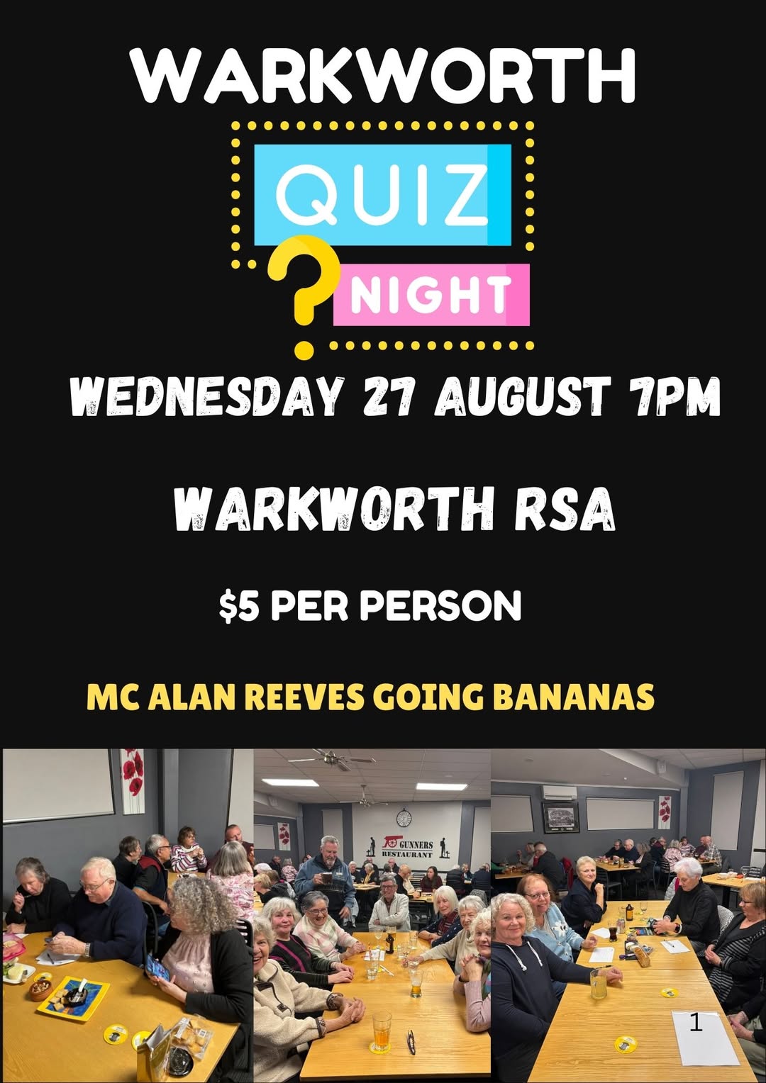 Quiz Night @ The Warkworth RSA - Every Fortnight