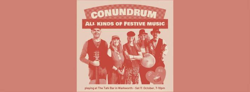 Conundrum Playing Live @ The Tahi Bar & Kitchen This Saturday!