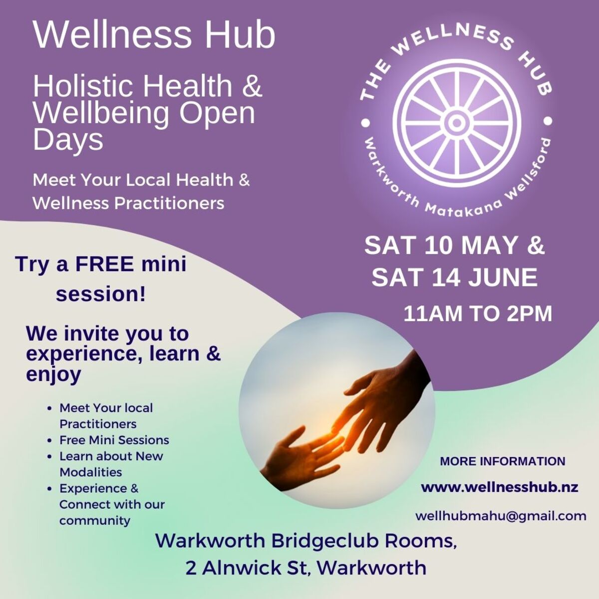 Warkworth Holistic Health & Wellness Days with the Wellness Hub This Autumn