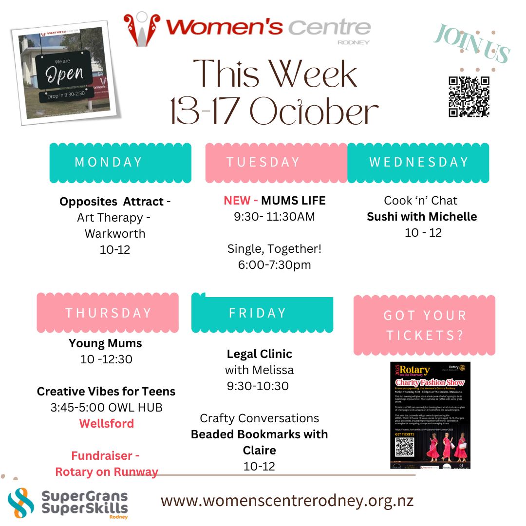 This Week @ The Womens Centre Rodney