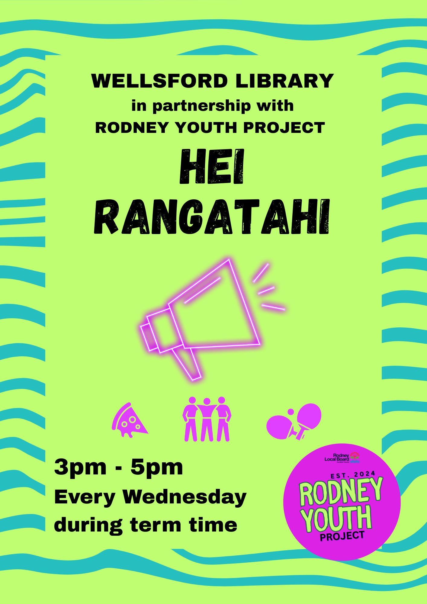 Hei Rangatahi In Partnership with Rodney Youth Project at Wellsford Library