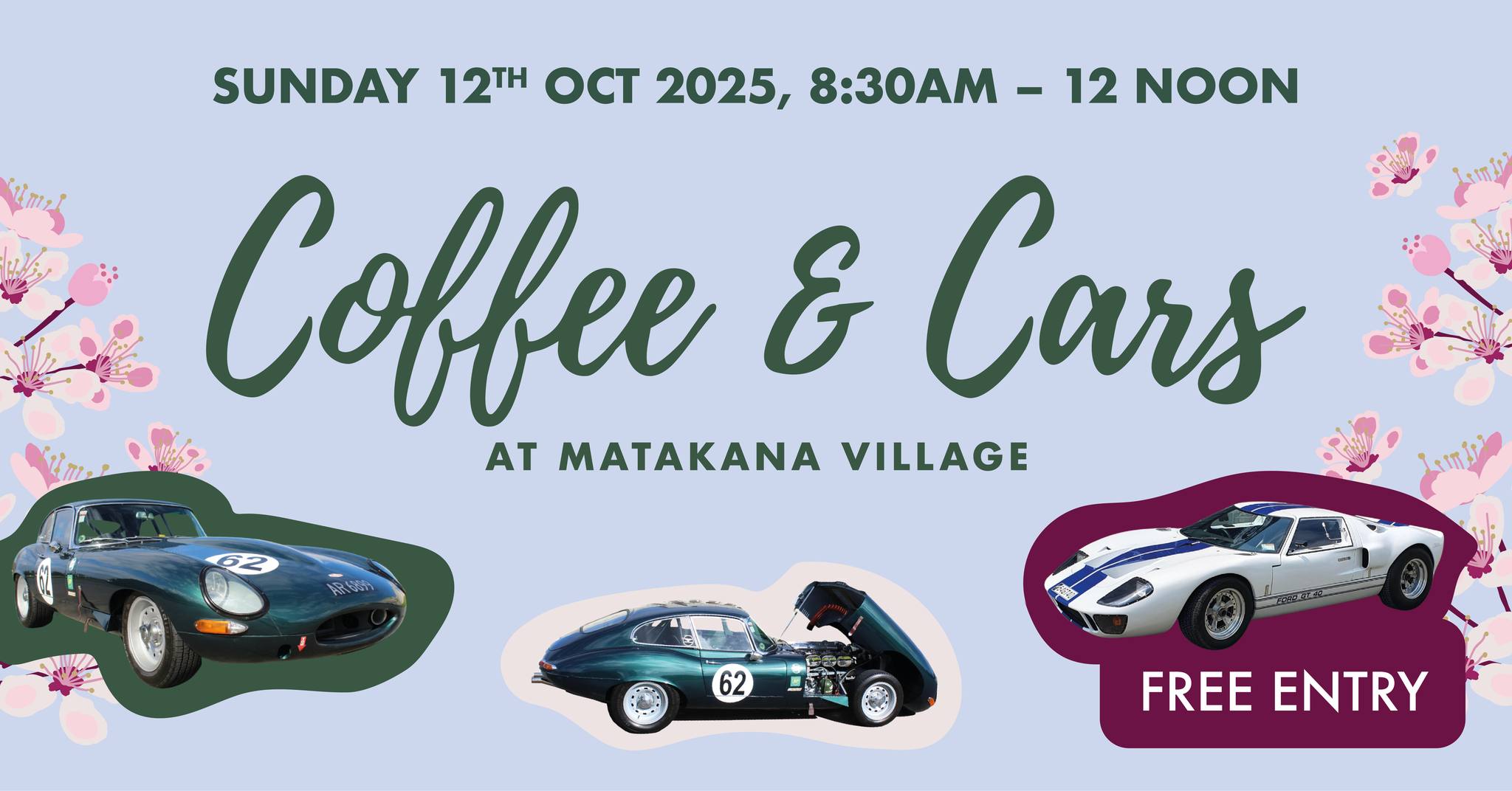 Coffee & Cars Matakana Village - The Cherry Blossom Edition