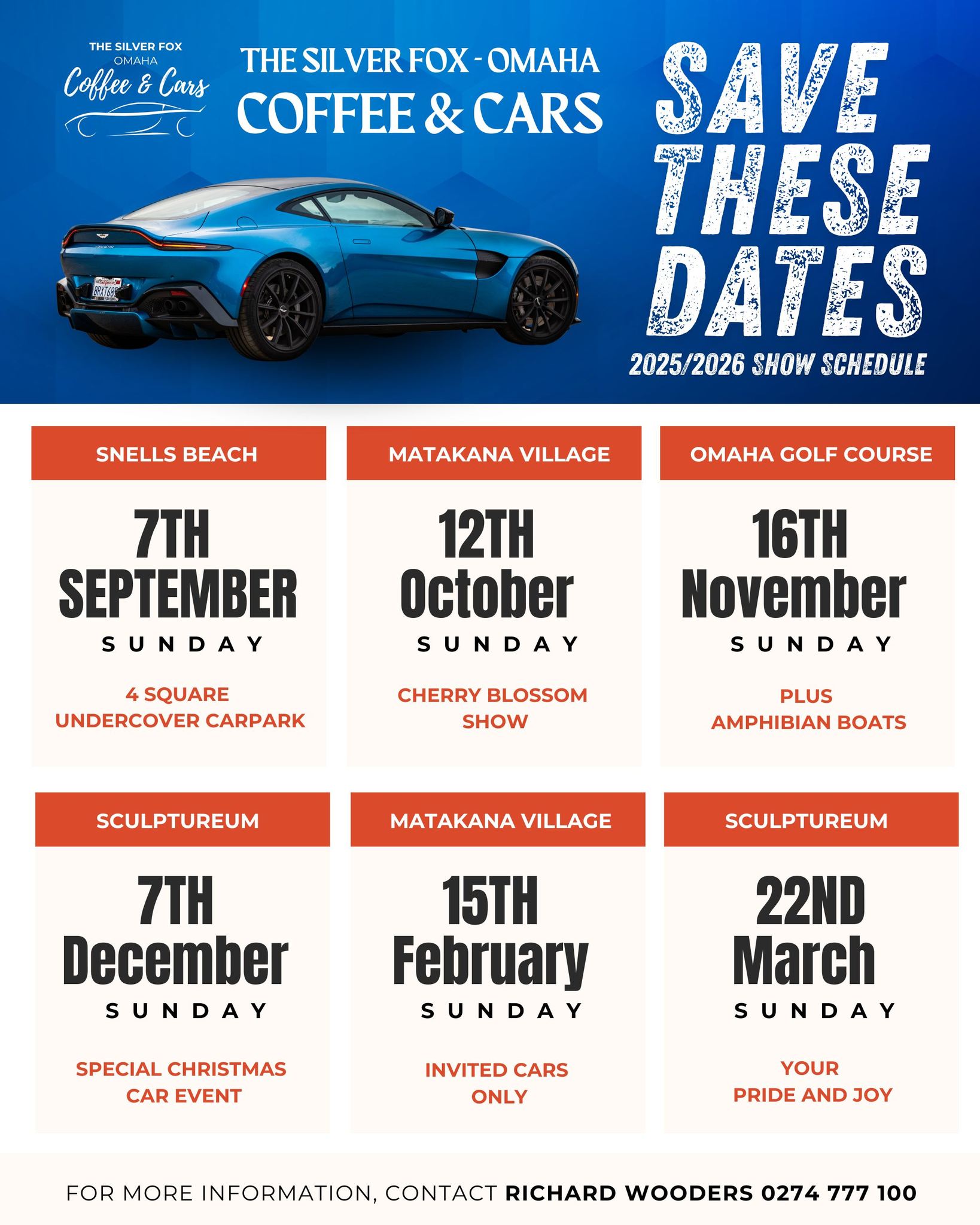 Coffee & Cars - 2025/2026 Show Schedule - Save These Dates!