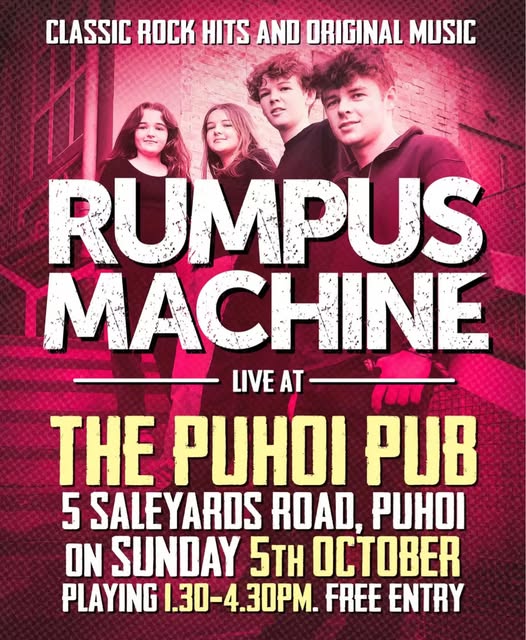 Rumpus Machine Live @ The Puhoi Pub This Weekend