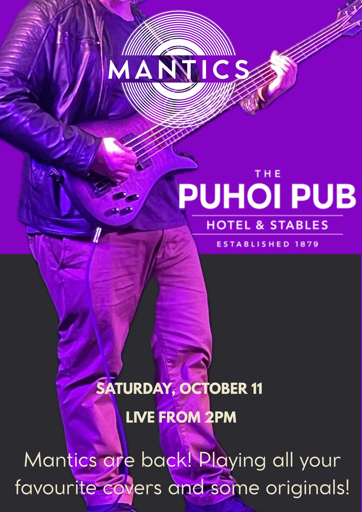 The Mantics Live @ The Puhoi Pub This Saturday!
