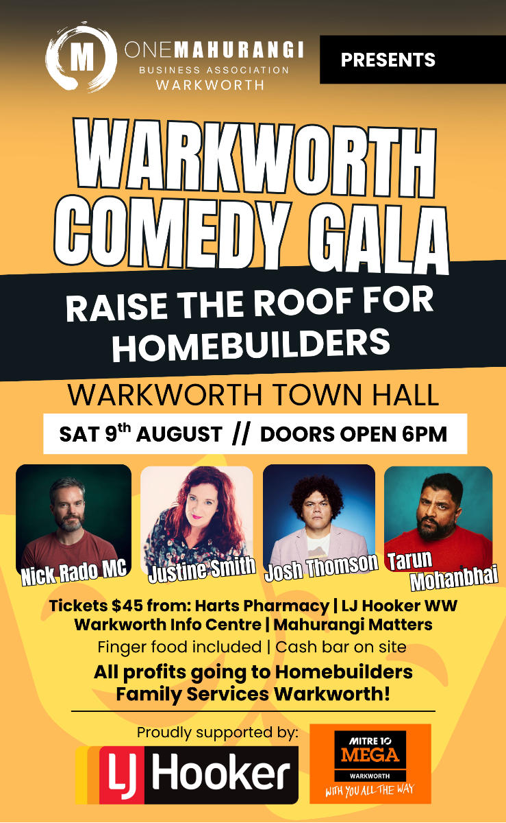 OMBA Presents The Warkworth Comedy Gala - Raise The Roof for Homebuilders