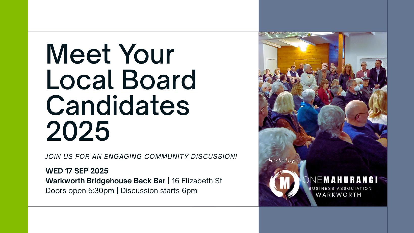 Meet Your 2025 Local Board Candidates for Warkworth & Northern Rodney Subdivisions
