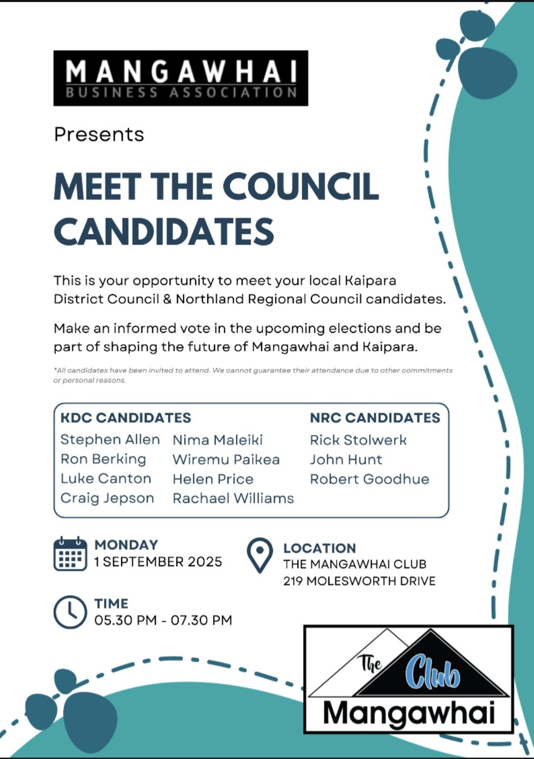 Mangawhai Business Association Presents Meet The Candidates