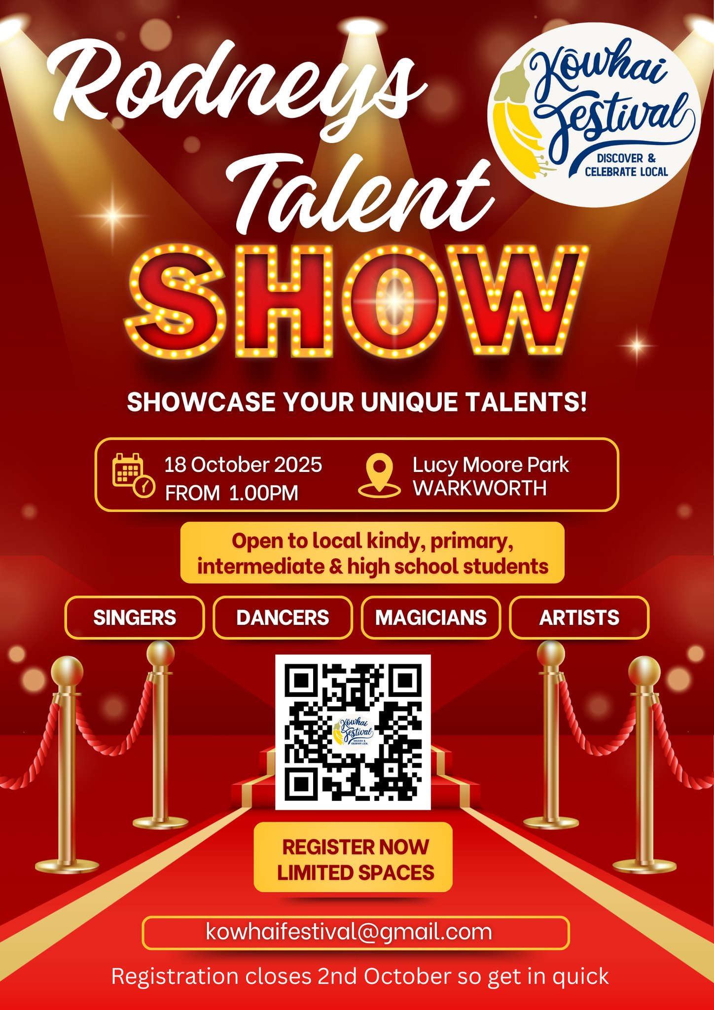 Rodney's Talent Show @ The Kowhai Festival