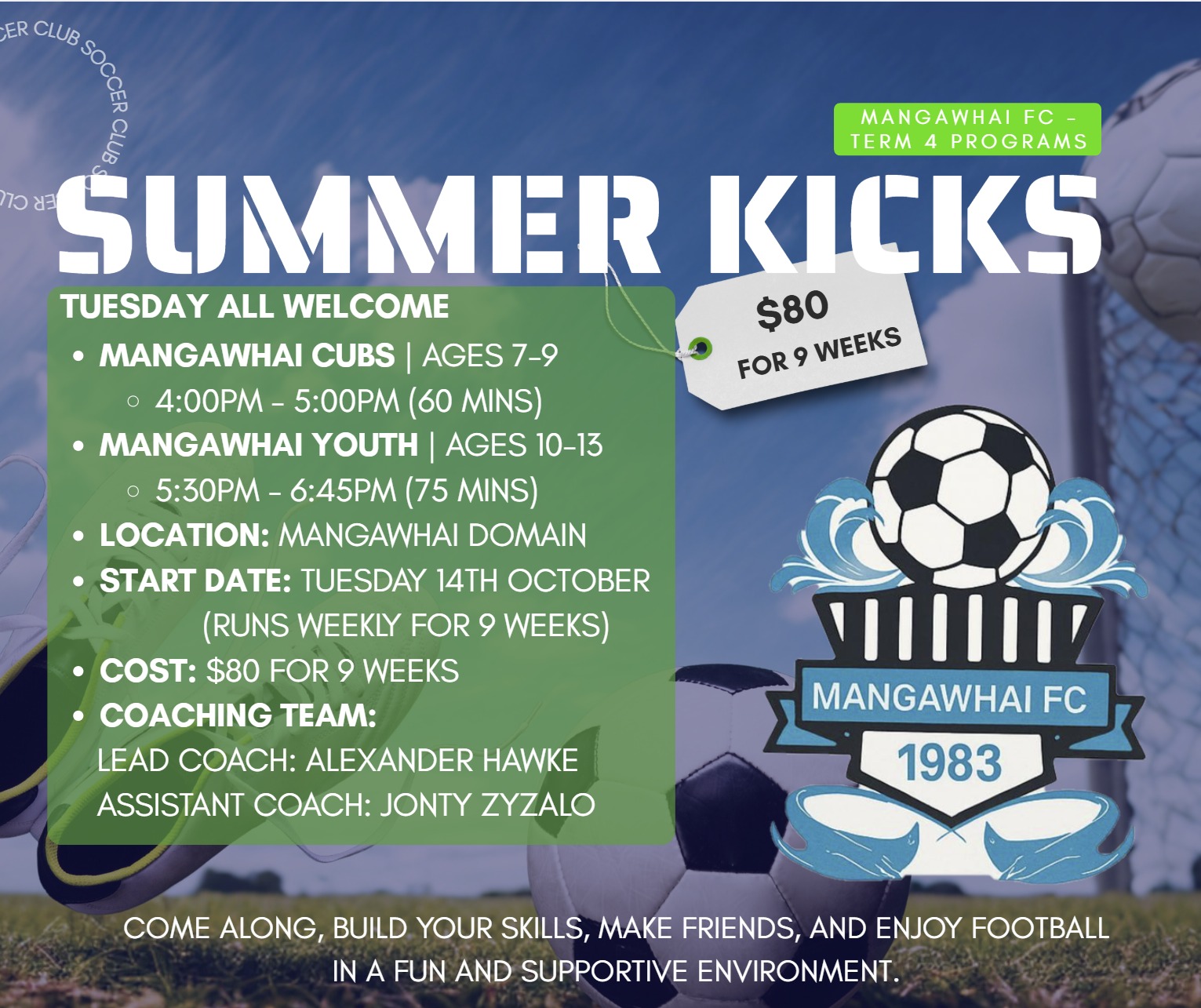 Summer Kicks with Mangawhai Football Club