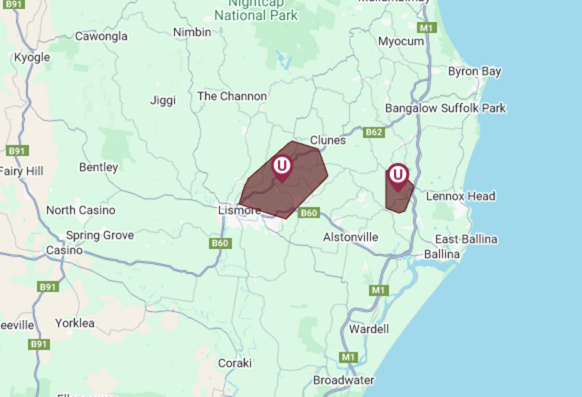 Thunderstorm causes power outages north and east of Lismore
