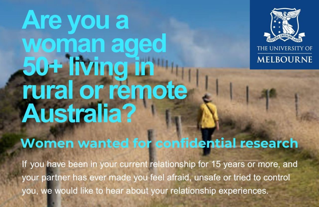University of Melbourne Study: Share your story on rural relationship safety
