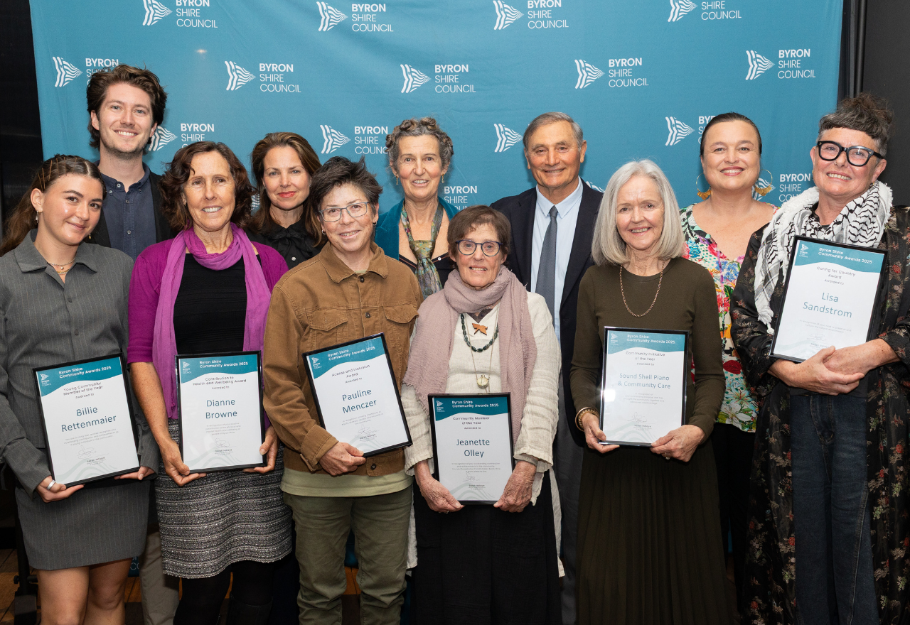 Jan Olley is the 2025 Byron Shire Community Member of the Year