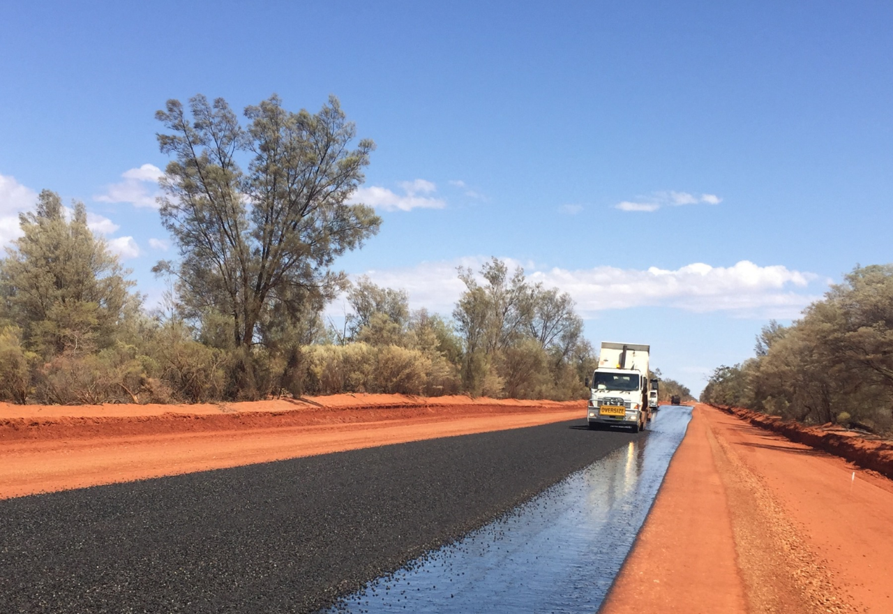 Almost there: sealing the final leg of Bourke to Wanaaring Road coming soon