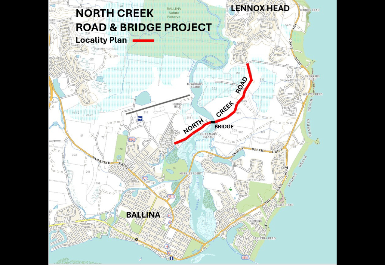 Ballina Council want you to have your say on the North Creek Road and Bridge concept design