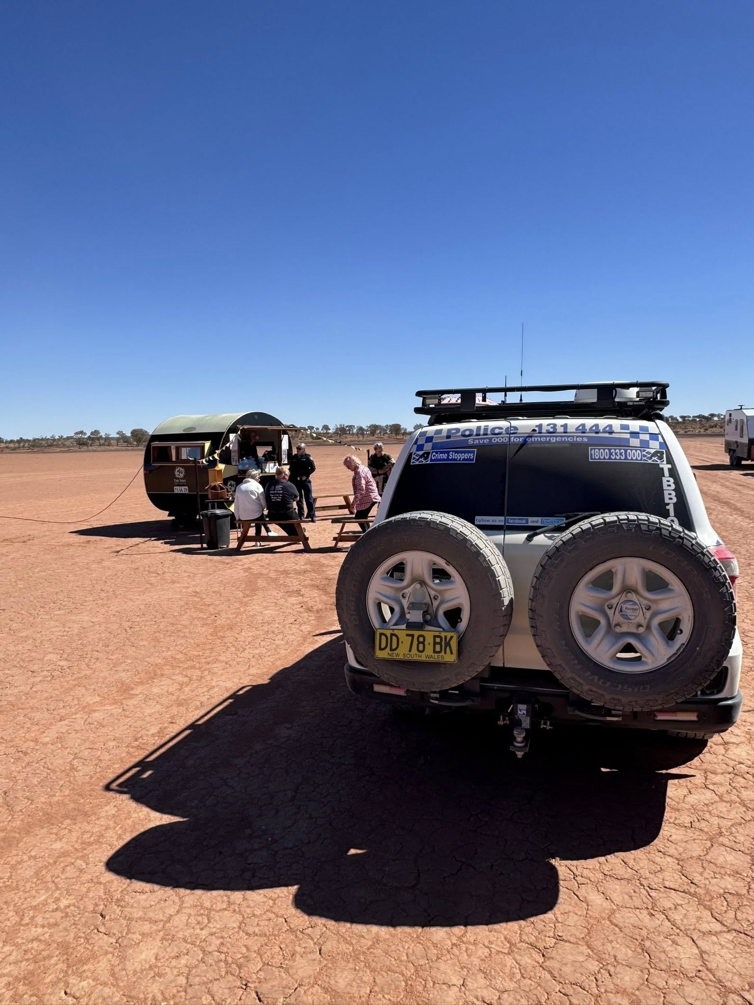 Tibooburra coffee with a cop