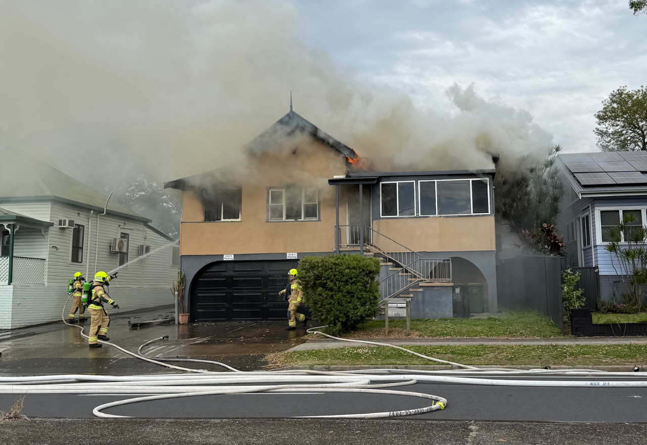 House fire on Ballina Road in the CBD affecting traffic 