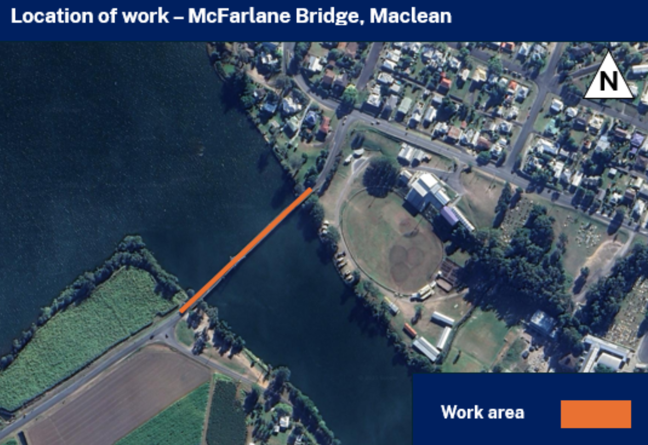 Changed traffic conditions on McFarlane Bridge, Maclean