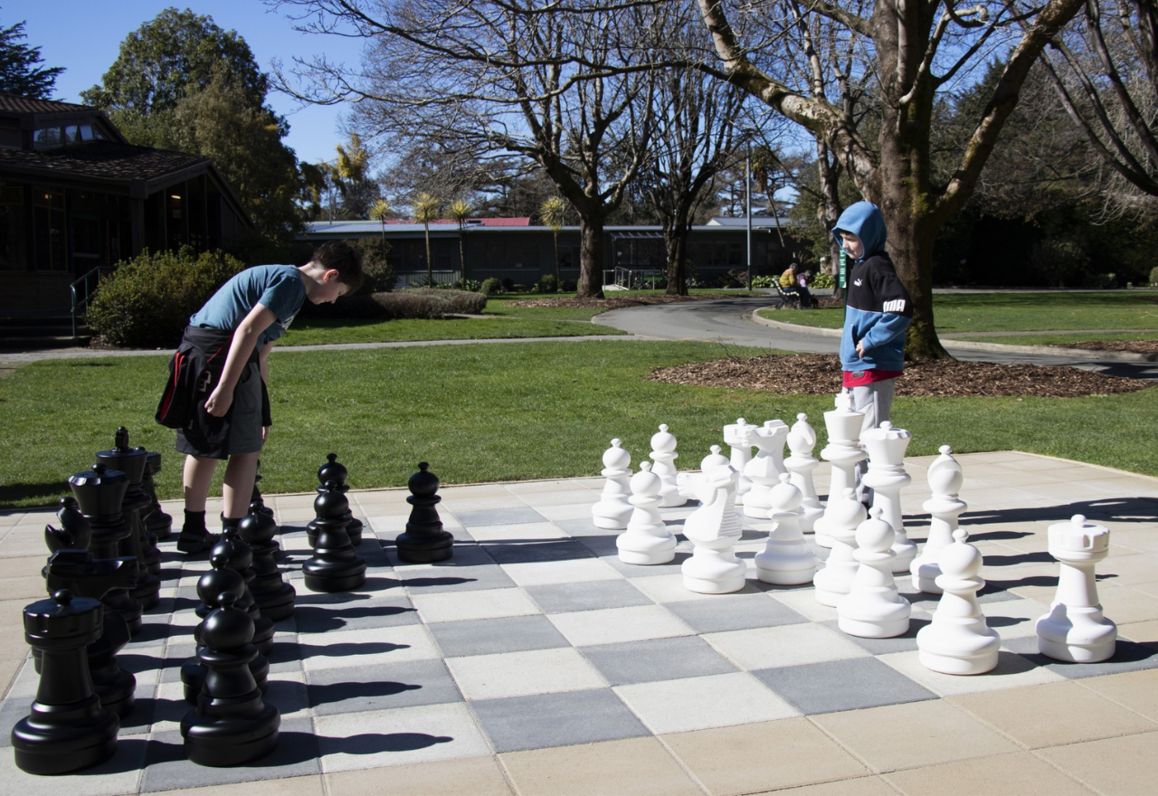 Giant Chess Board Brings Strategic Fun to Queens Park
