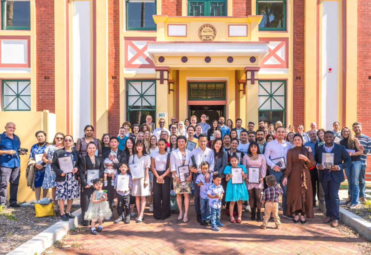 Mayor Steve Krieg welcomes 80 new Australia citizens