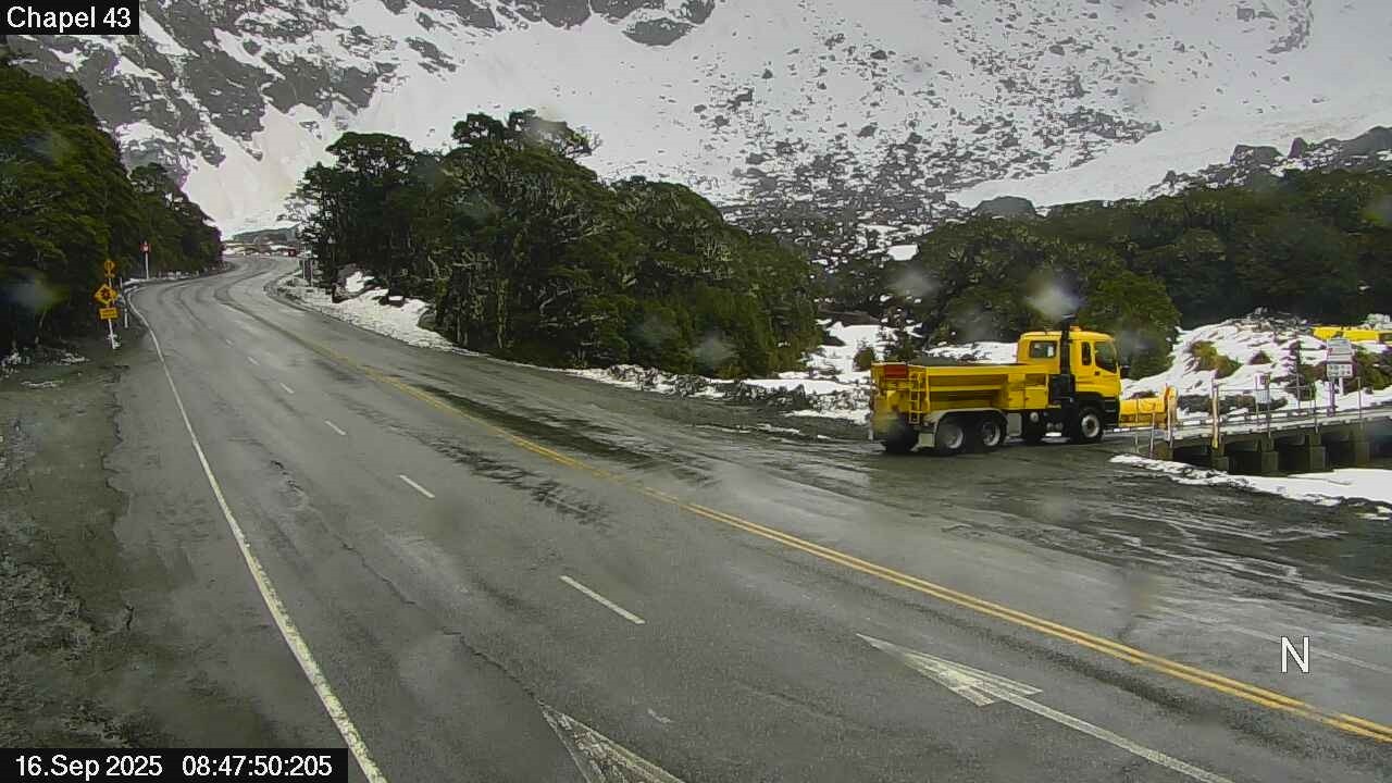 Ice and grit on Milford Road