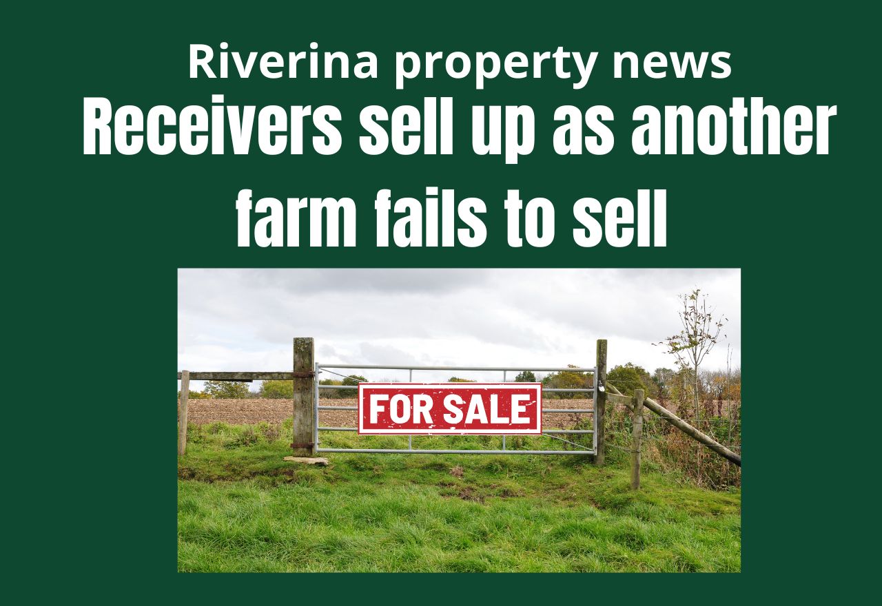 Receivers sell up one Riverina farm, as another is passed in at auction