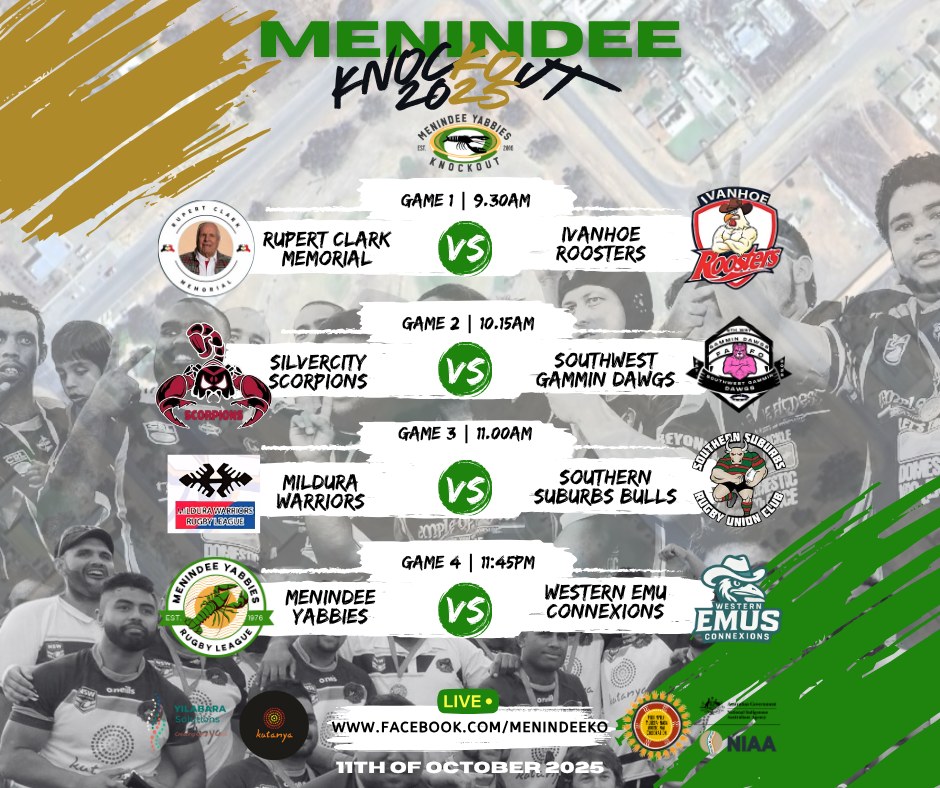 Menindee knockout draw finalised